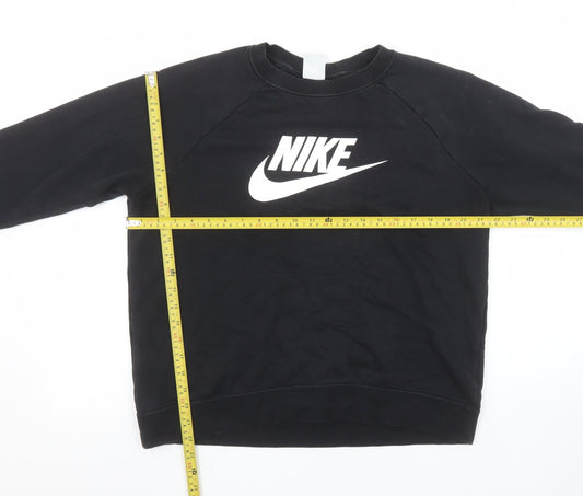 Womens UK L Regular Nike Black Pullover Sweatshirt