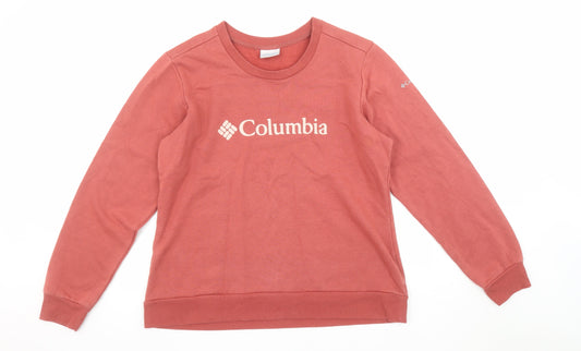 Womens UK L Regular Columbia Pink Pullover Sweatshirt
