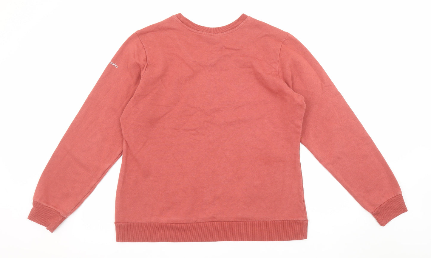 Womens UK L Regular Columbia Pink Pullover Sweatshirt