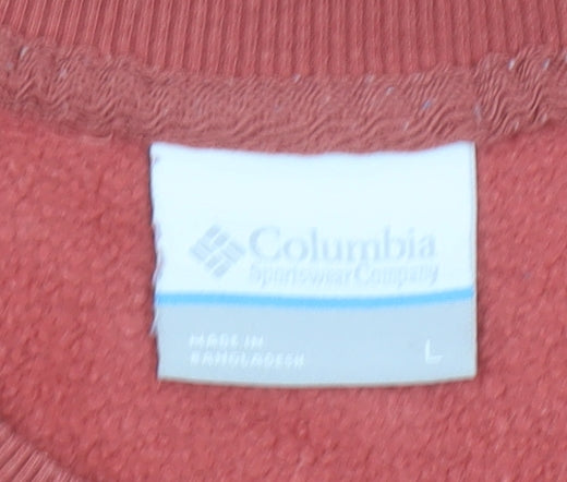 Womens UK L Regular Columbia Pink Pullover Sweatshirt
