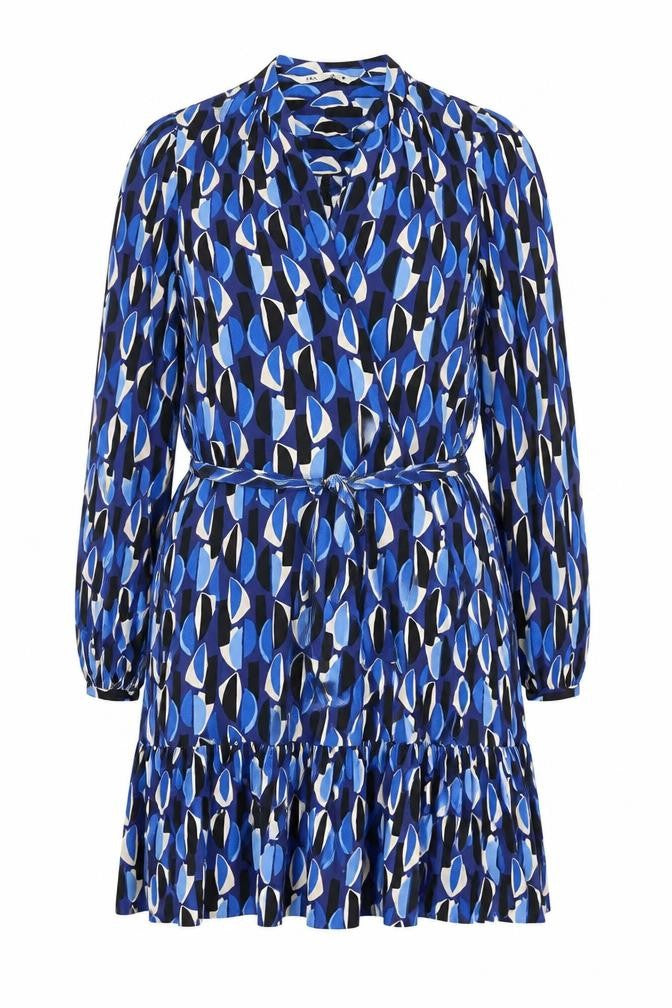 ZARA Women Multicoloured Geometric Wrap Dress Size M