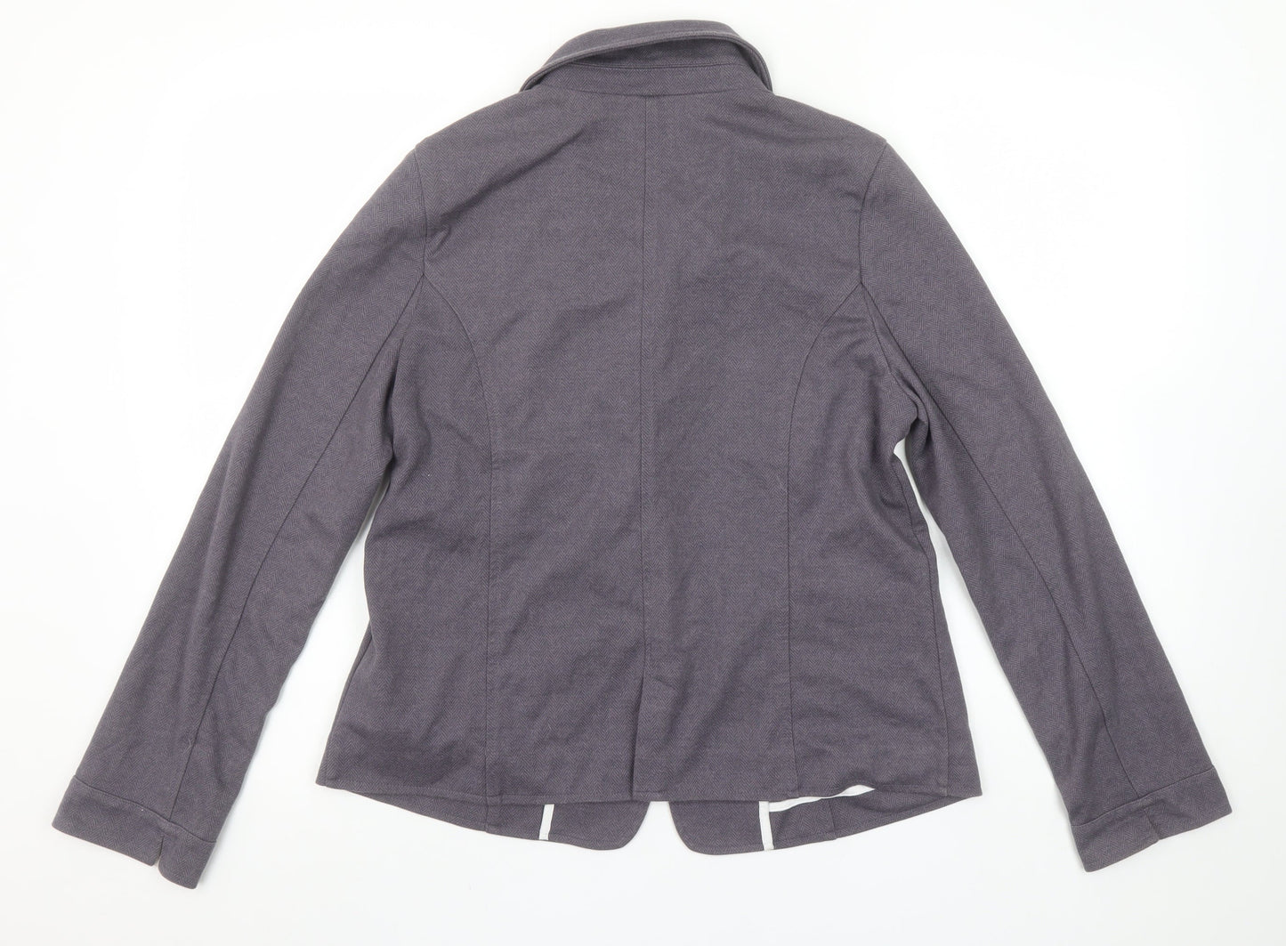 Dickins & Jones Women’s Grey Cotton Blend Blazer UK 10 Single-Breasted Jacket