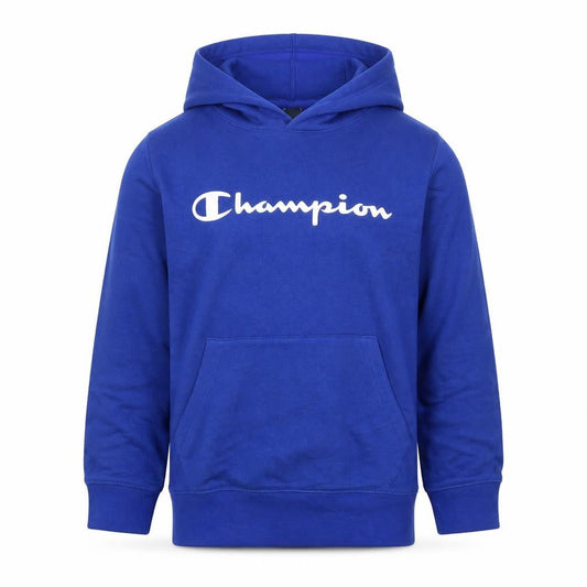 Champion Boys Blue Pullover Hoodie 11-12 Years Logo Fleece Sweatshirt