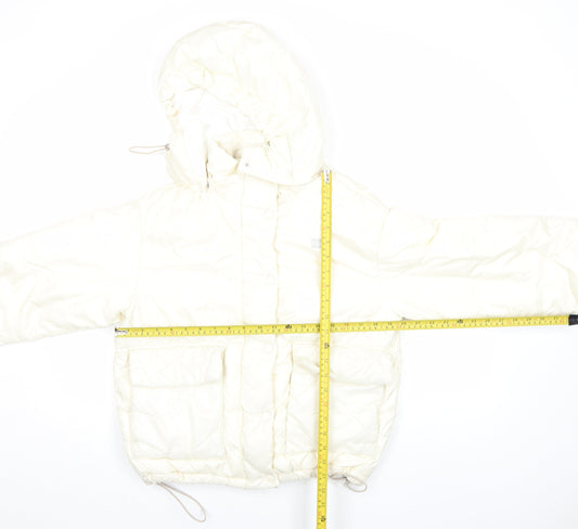 Womens UK Size S Regular Levi's Ivory Polyamide Blend Jacket