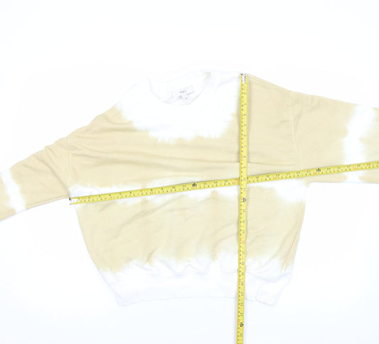 Marks and Spencer Men's Beige Tie Dye Sweatshirt Size S