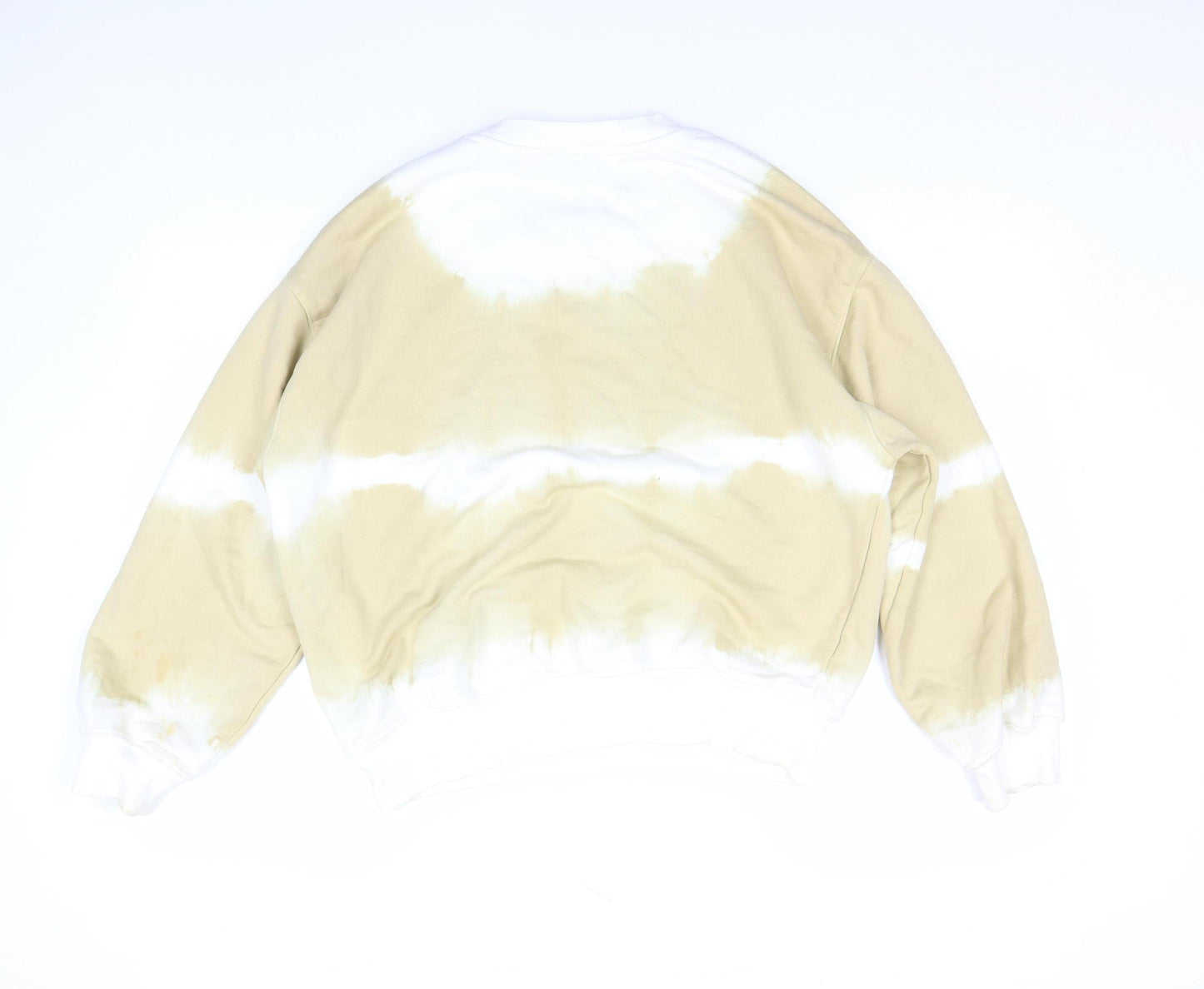 Marks and Spencer Men's Beige Tie Dye Sweatshirt Size S