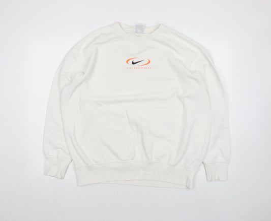 Mens UK S Regular Nike White Pullover Sweatshirt