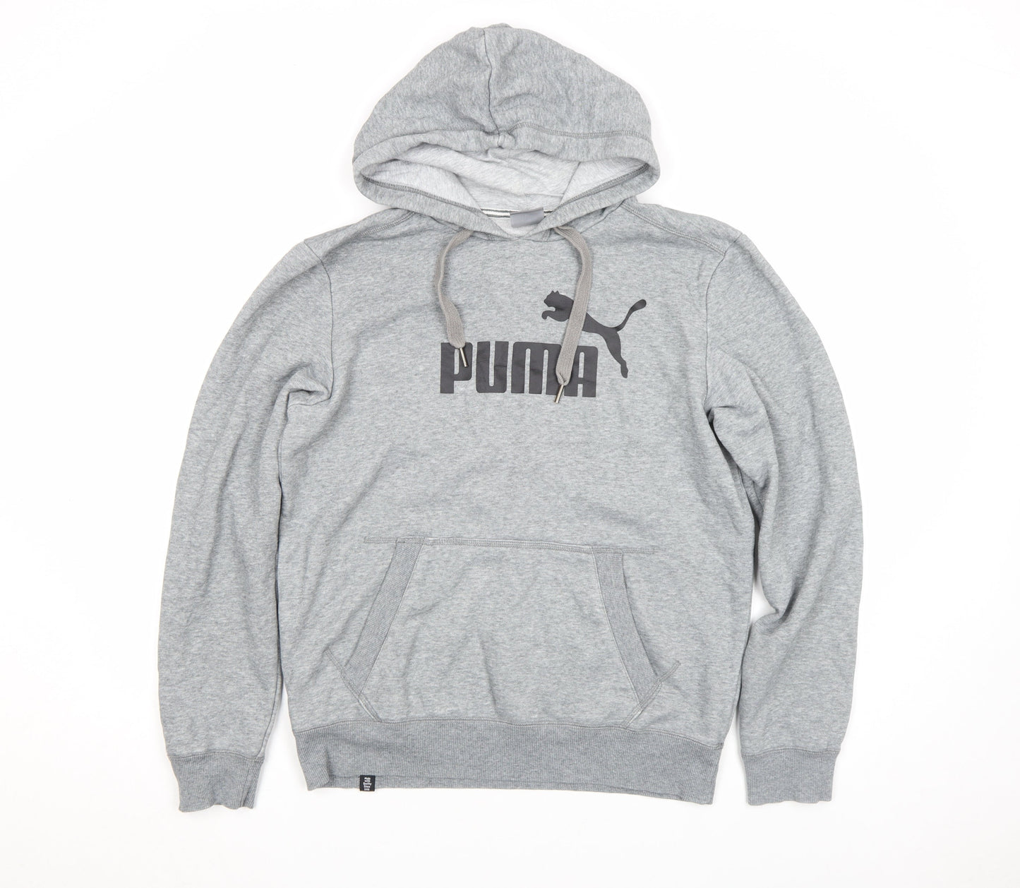 Mens UK S Regular PUMA Grey Pullover Hoodie