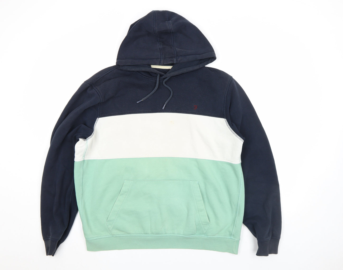 Mens UK L Regular Farah Multicoloured Pullover Hoodie