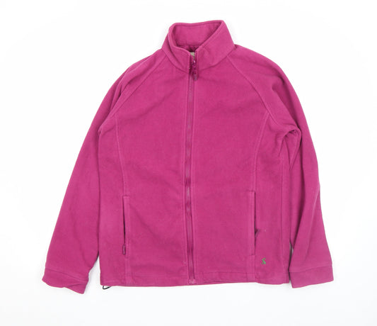 Womens UK 10 Regular Joules Pink Full Zip Sweatshirt