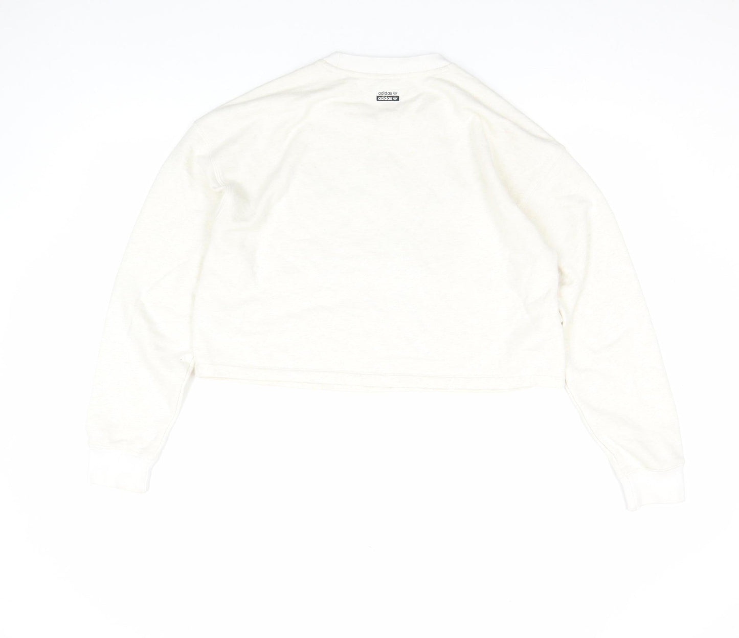 Womens UK 10 Regular adidas Ivory Pullover Sweatshirt