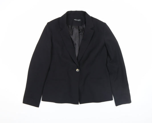 Select Women's Black Size 10 Single-Breasted Blazer Jacket