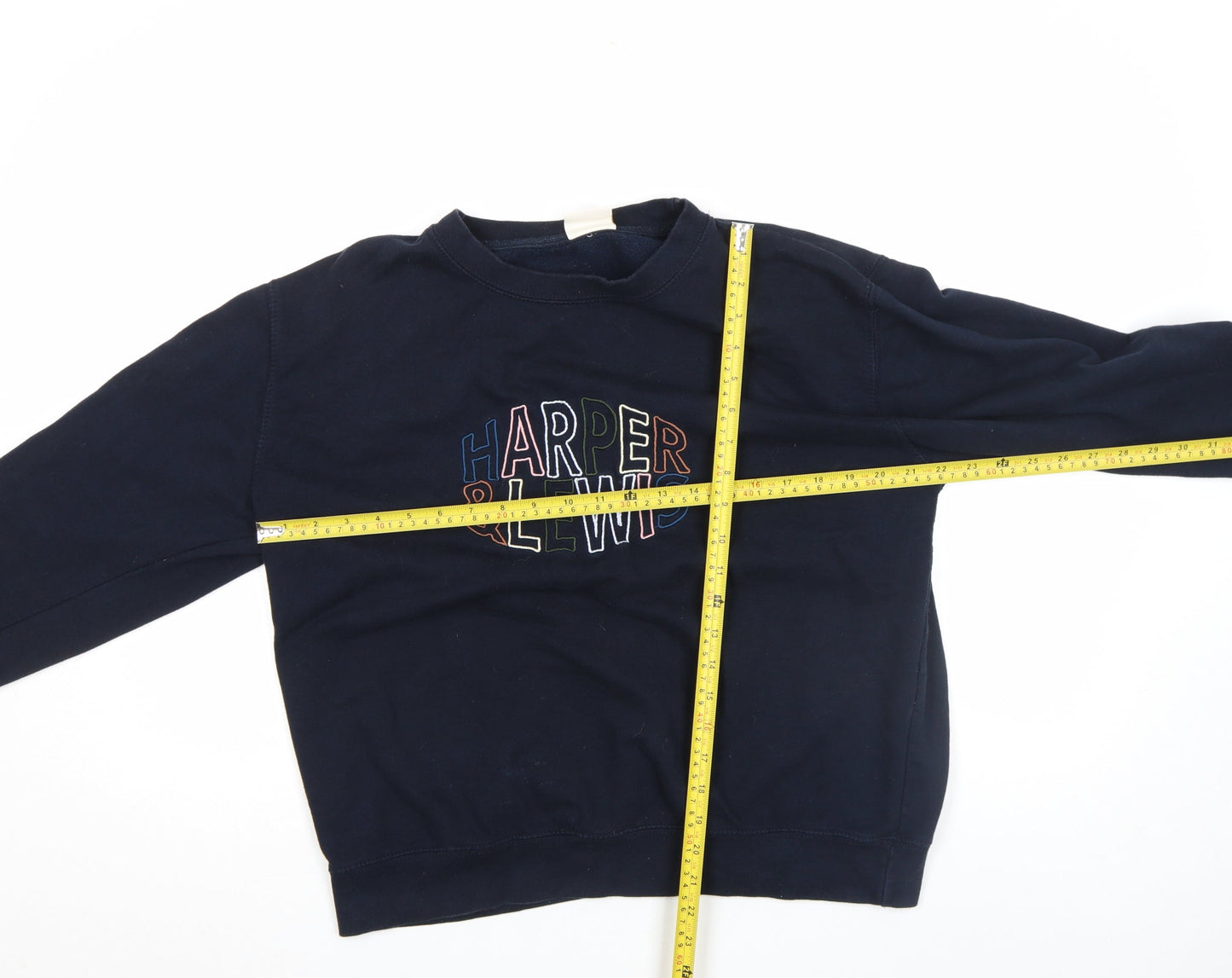 Harper & Lewis Women's Blue Cotton Crew Neck Sweatshirt L