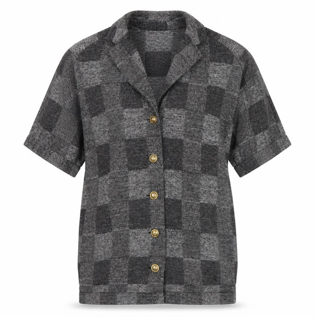 Oli Fusion by PPQ Women's Grey Check Short Sleeve Waistcoat UK 10