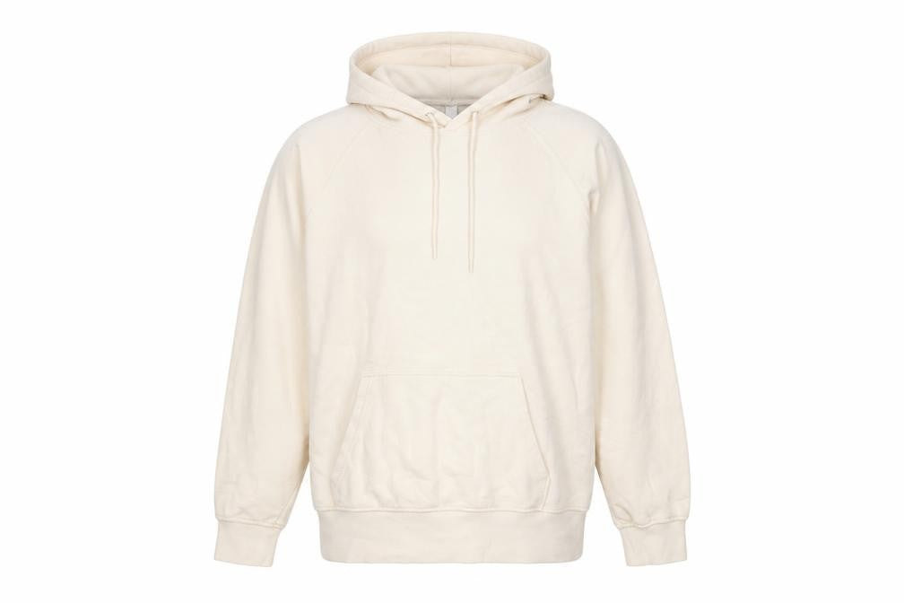 H&M Women Ivory Pullover Hoodie Size 14 Cotton Blend