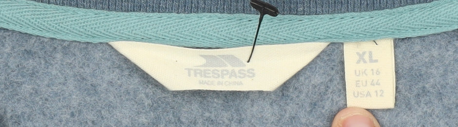Womens UK XL Regular Trespass Blue Pullover Sweatshirt