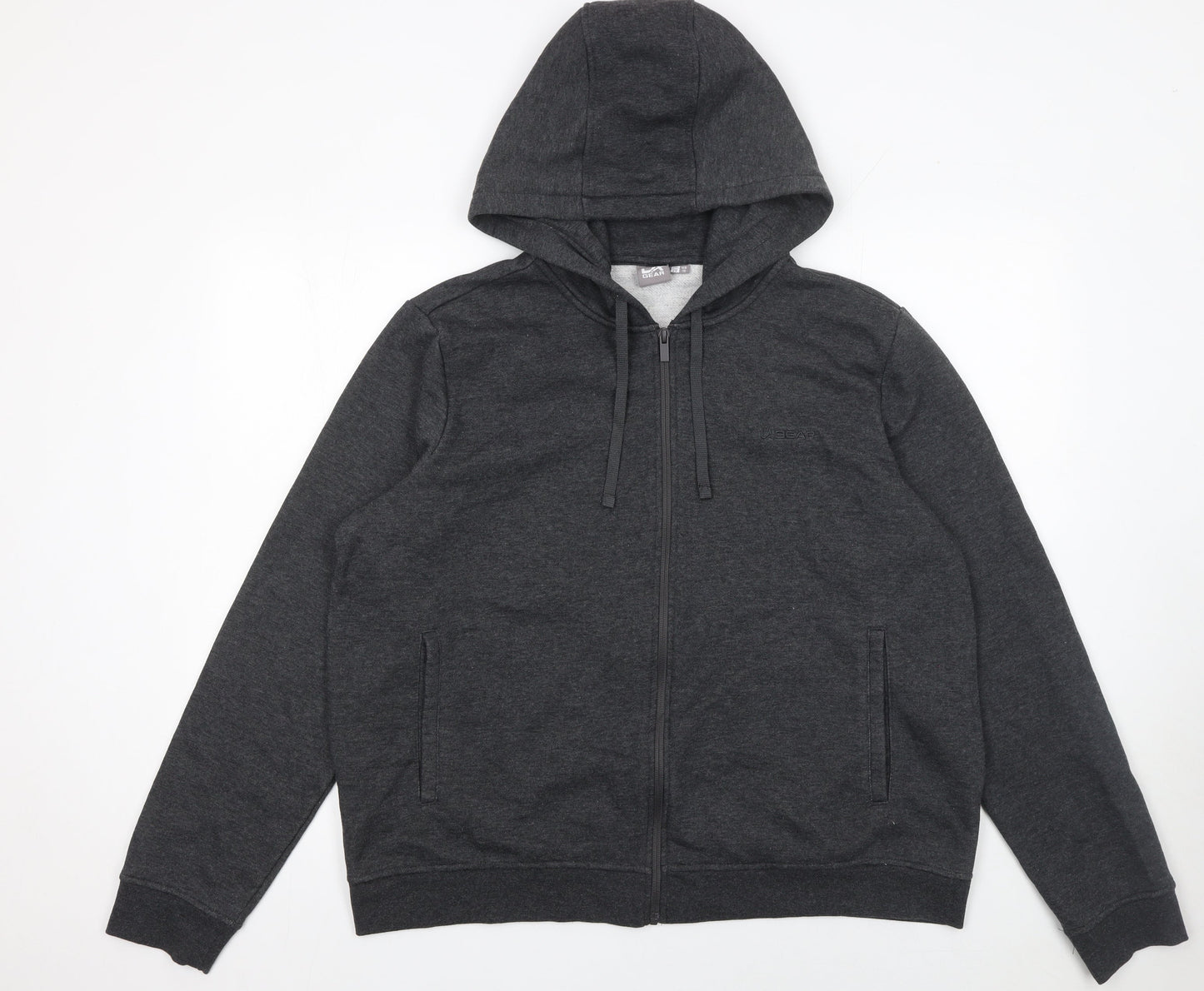 LA Gear Women’s Charcoal Full Zip Hoodie UK 20 Polyester Cotton Blend