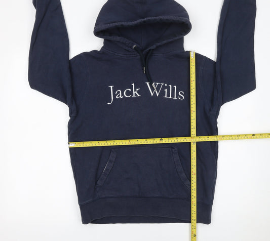 Womens UK 10 Regular Jack Wills Blue Pullover Hoodie
