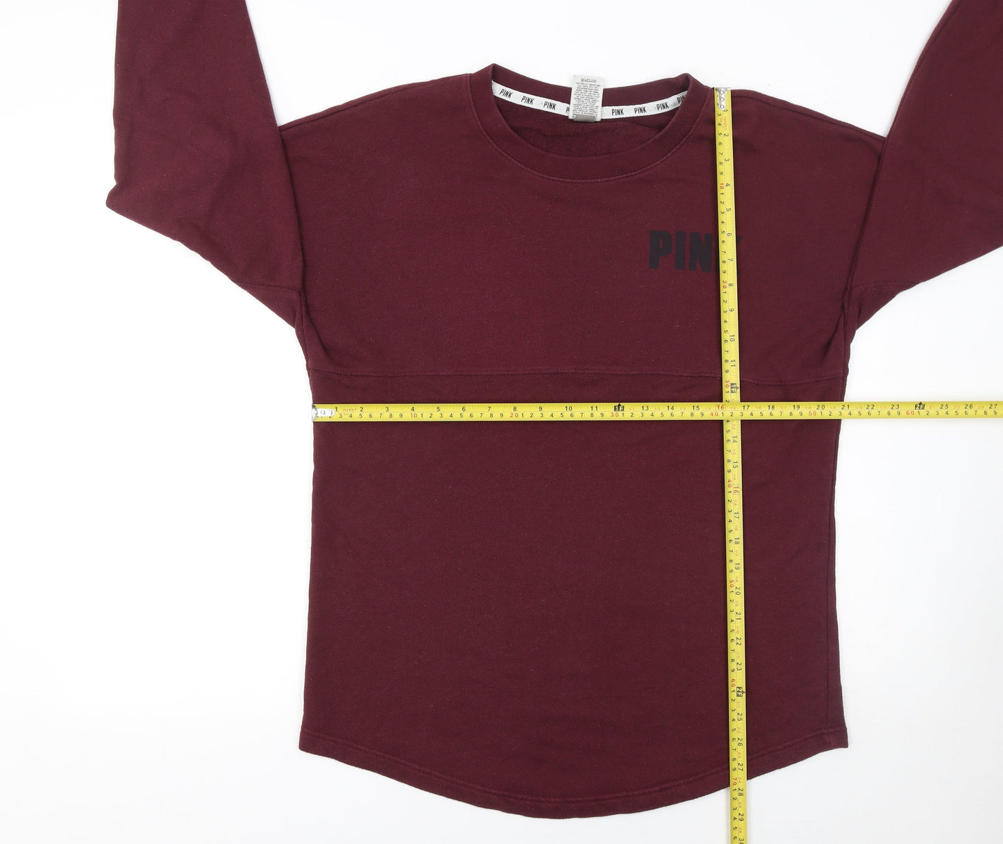 Victoria's Secret PINK Women's Burgundy Pullover Sweatshirt Size M