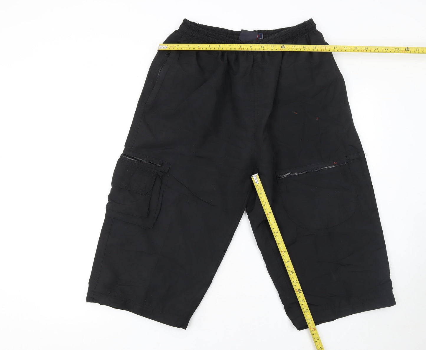 San Marino Men's Black L Woven Jogger Trousers Lightweight Activewear