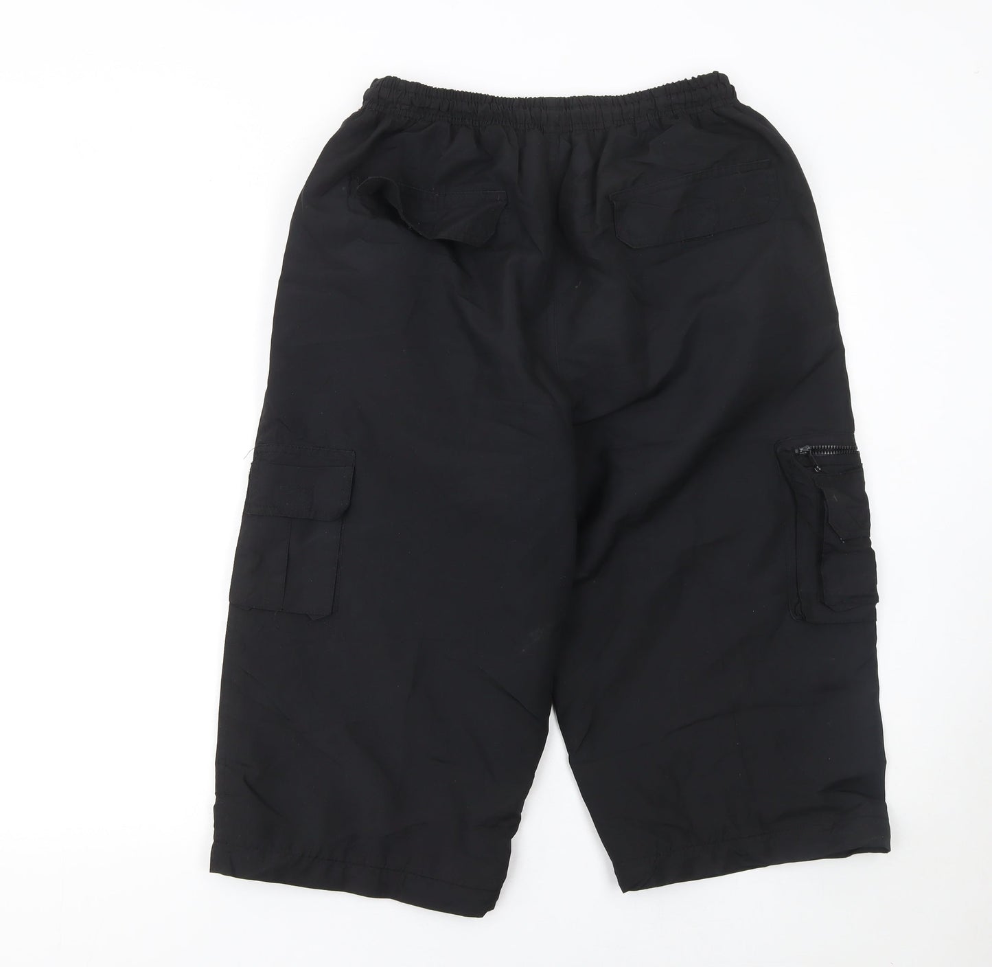 San Marino Men's Black L Woven Jogger Trousers Lightweight Activewear