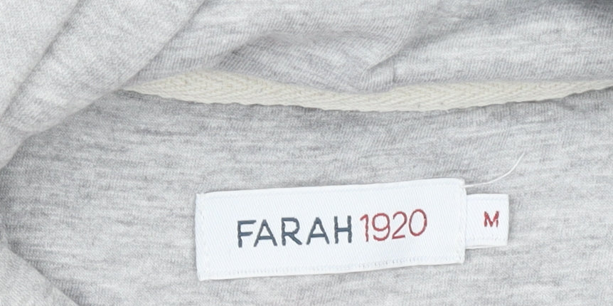 Mens UK M Regular Farah Grey Pullover Hoodie