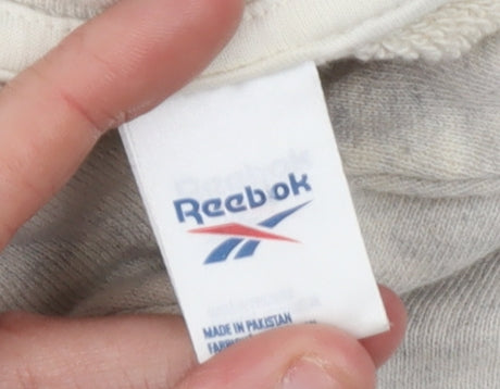 Womens UK M Regular Reebok Beige Pullover Hoodie