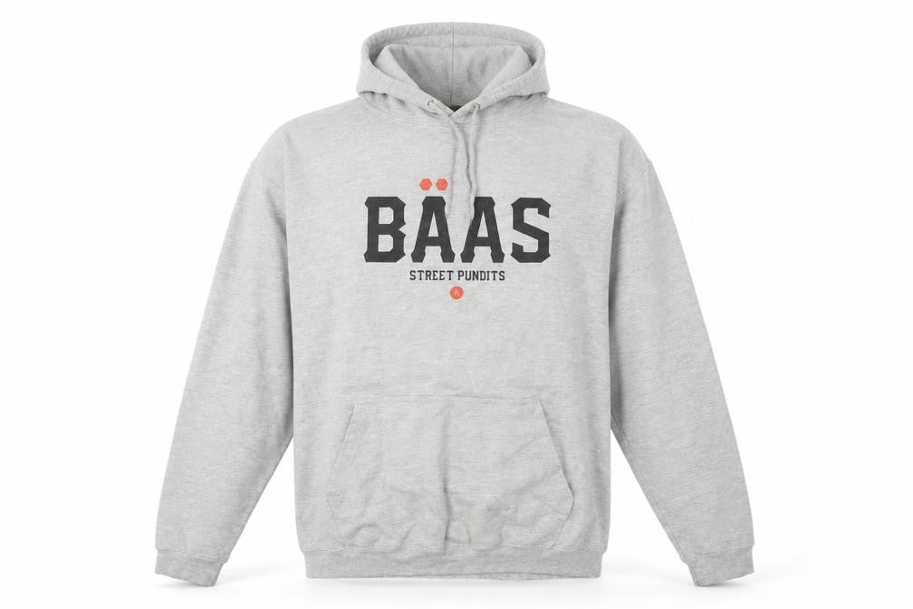 Baas Men's Grey Pullover Hoodie L Street Style Graphic Cotton