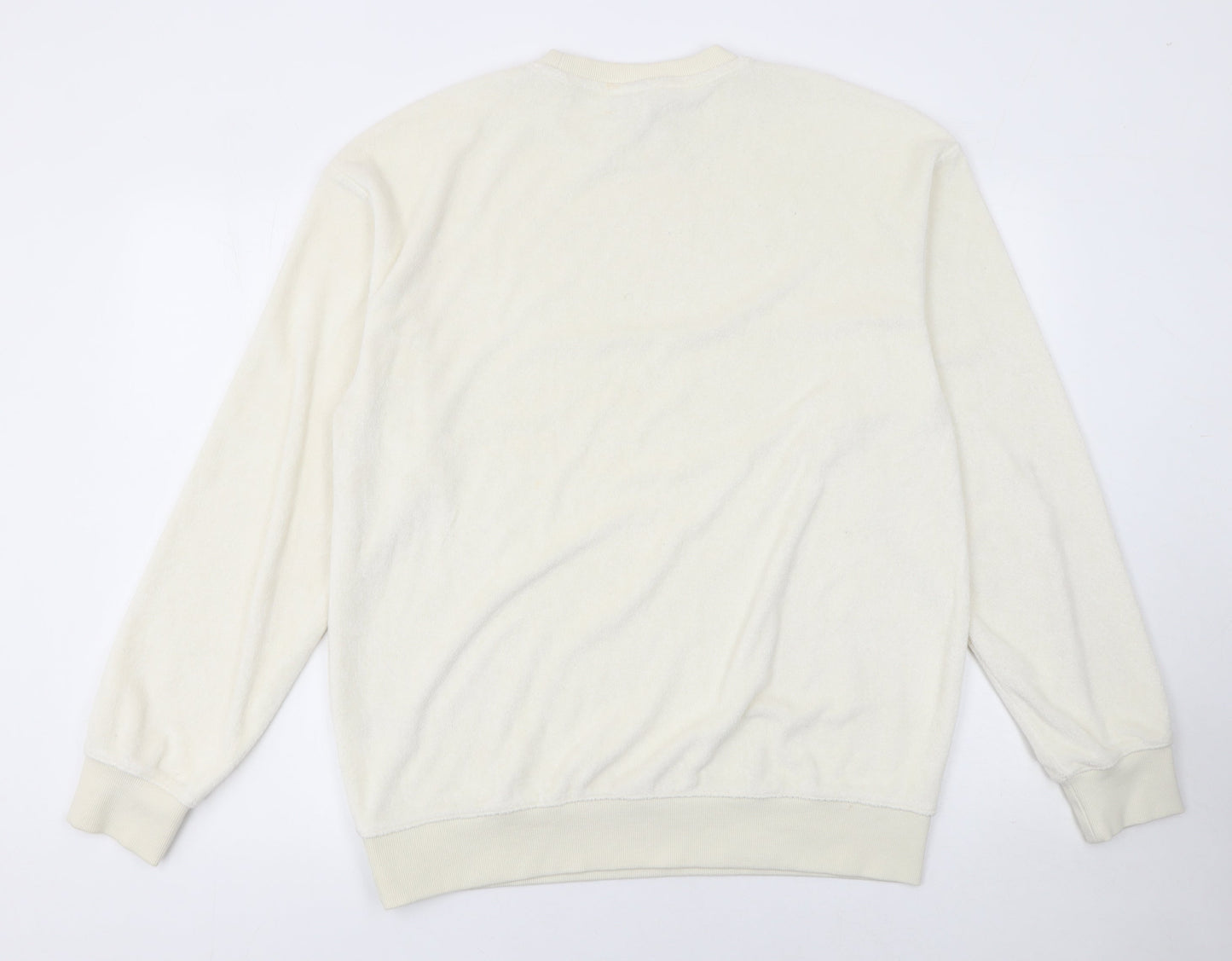 H&M Women’s Beige Relaxed Fit Sweatshirt Size M Cotton Blend