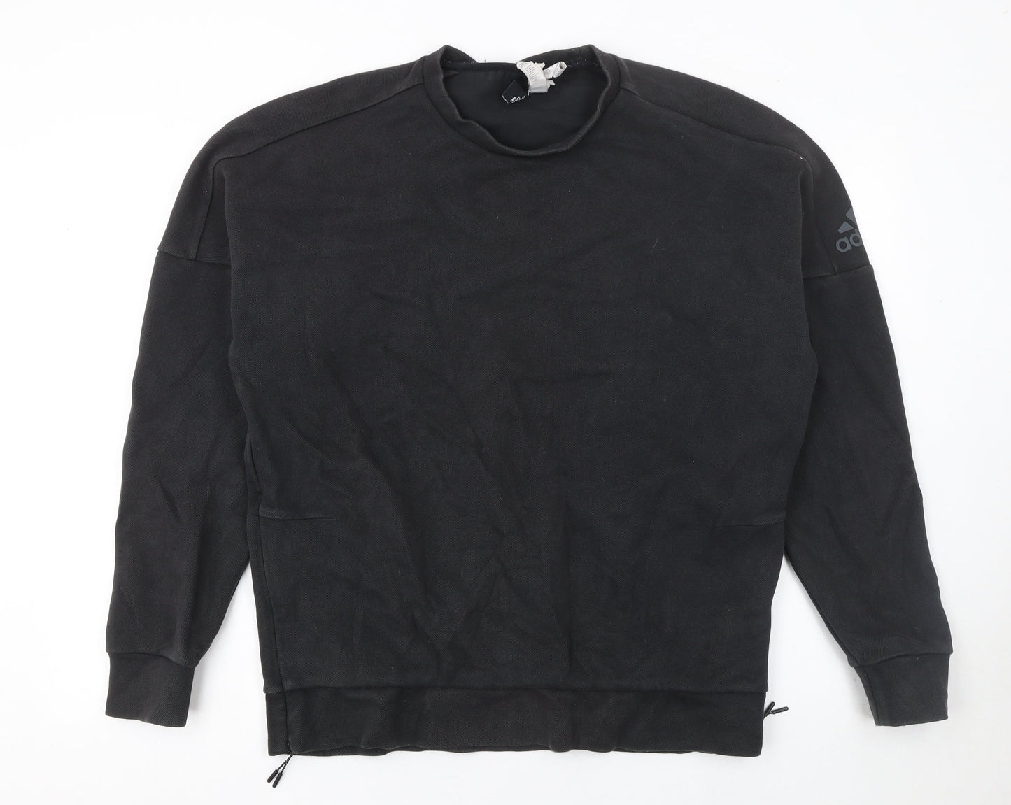 Mens UK L Regular adidas Black Pullover Sweatshirt