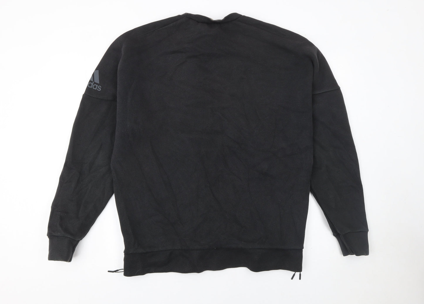 Mens UK L Regular adidas Black Pullover Sweatshirt