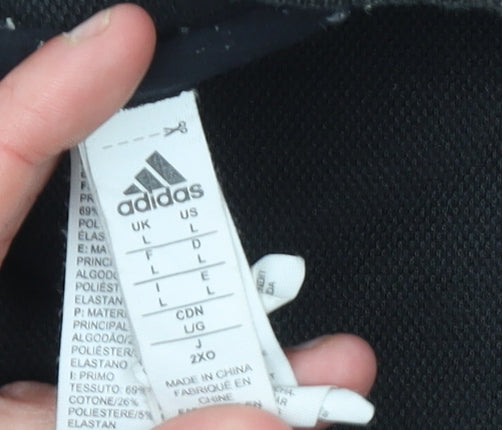 Mens UK L Regular adidas Black Pullover Sweatshirt
