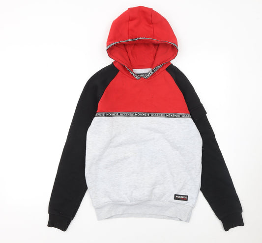 McKenzie Boys Multicoloured Pullover Hoodie 12-13 Years Colourblock Fleece