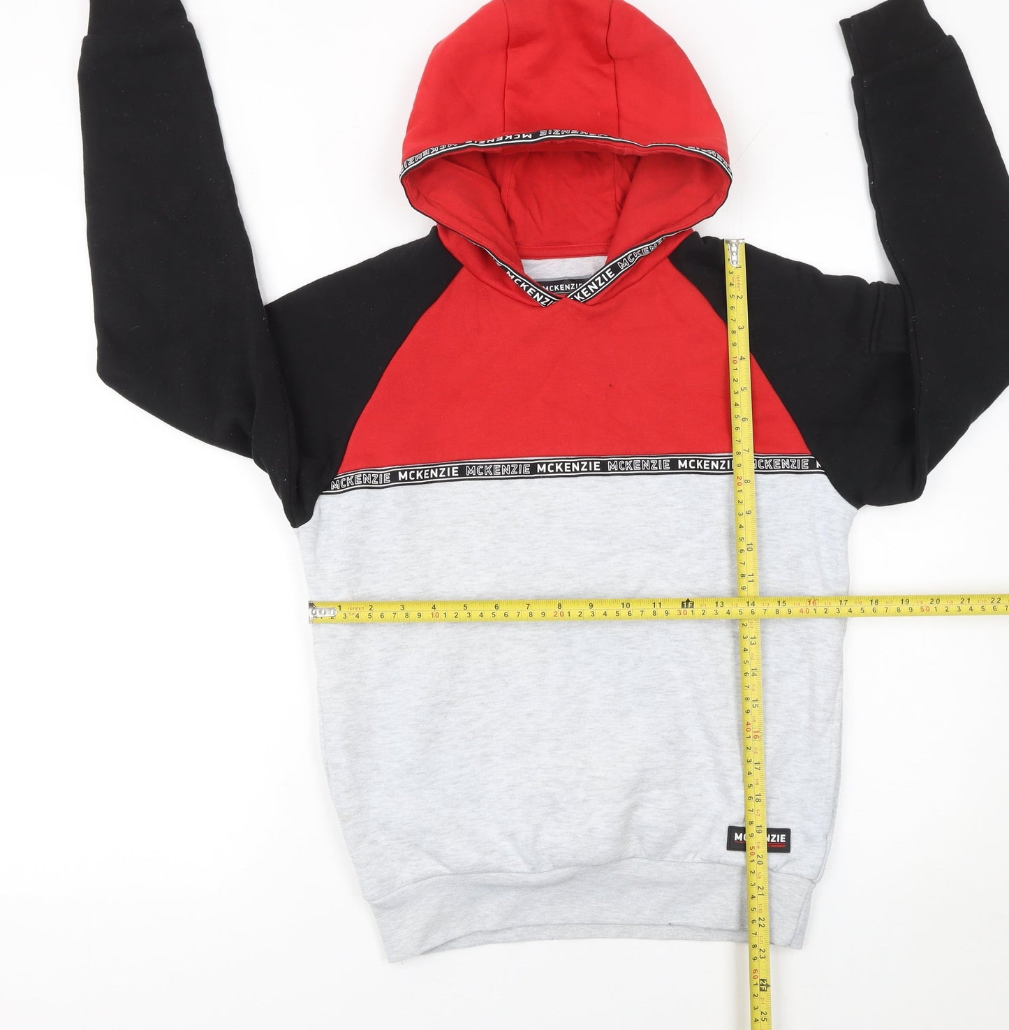 McKenzie Boys Multicoloured Pullover Hoodie 12-13 Years Colourblock Fleece