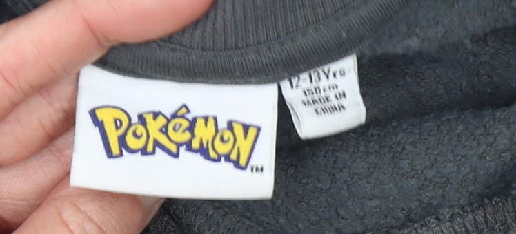 Pokémon Boys Grey 12-13 Years Pullover Sweatshirt Graphic Print Charizard