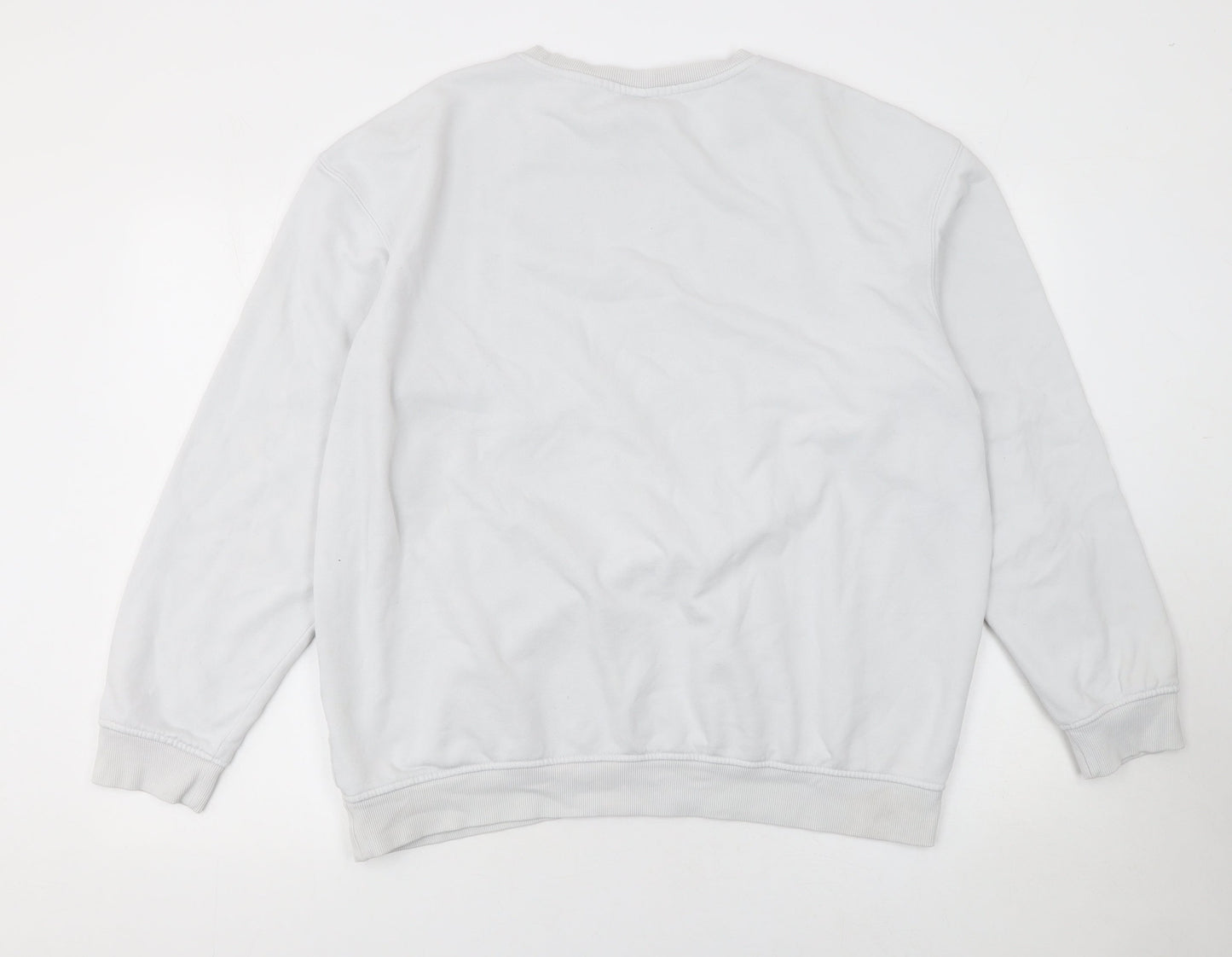 H&M Women’s White UCLA Logo Pullover Sweatshirt Size L Cotton Blend