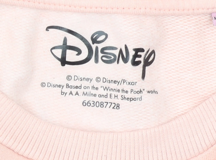 Disney Women Pink Minnie Mouse Sweatshirt Size 14 XL Cotton Blend