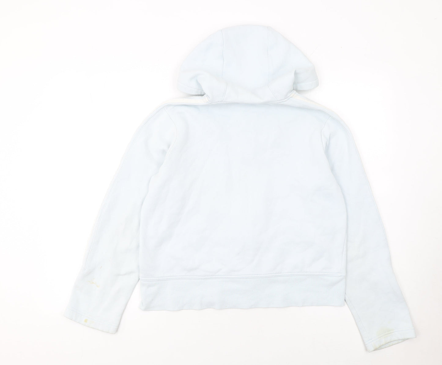 Womens UK 14 Regular adidas Blue Full Zip Hoodie