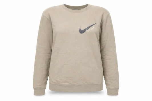 Womens UK S Regular Nike Beige Pullover Sweatshirt