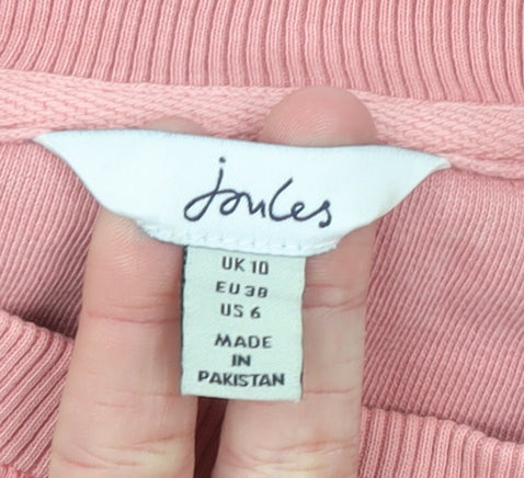 Womens UK 10 Regular Joules Pink Pullover Sweatshirt