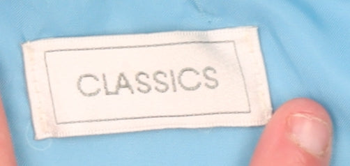 Classics Women Blue Size 18 Hooded Lightweight Rain Coat