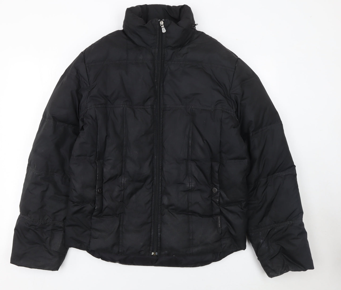 Calvin Klein Jeans Womens Black S Puffer Jacket Winter Coat