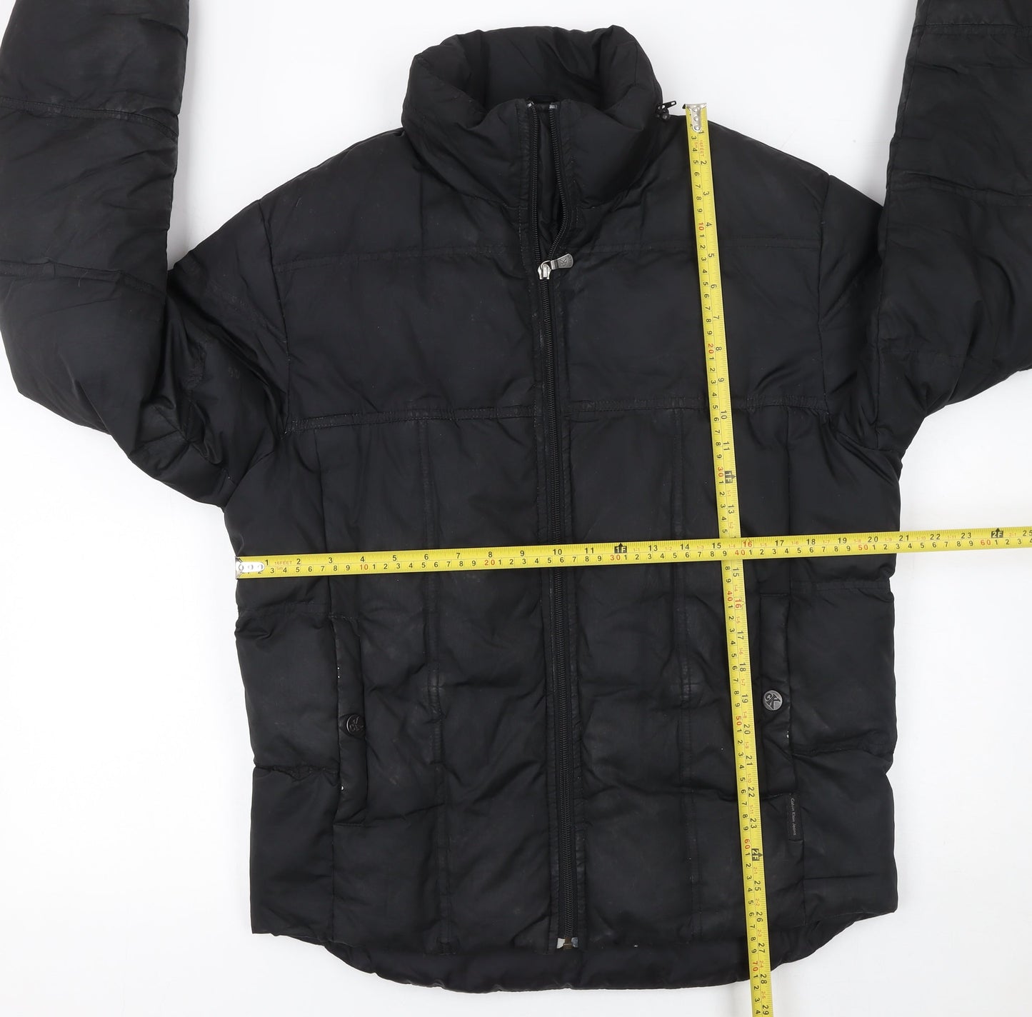Calvin Klein Jeans Womens Black S Puffer Jacket Winter Coat