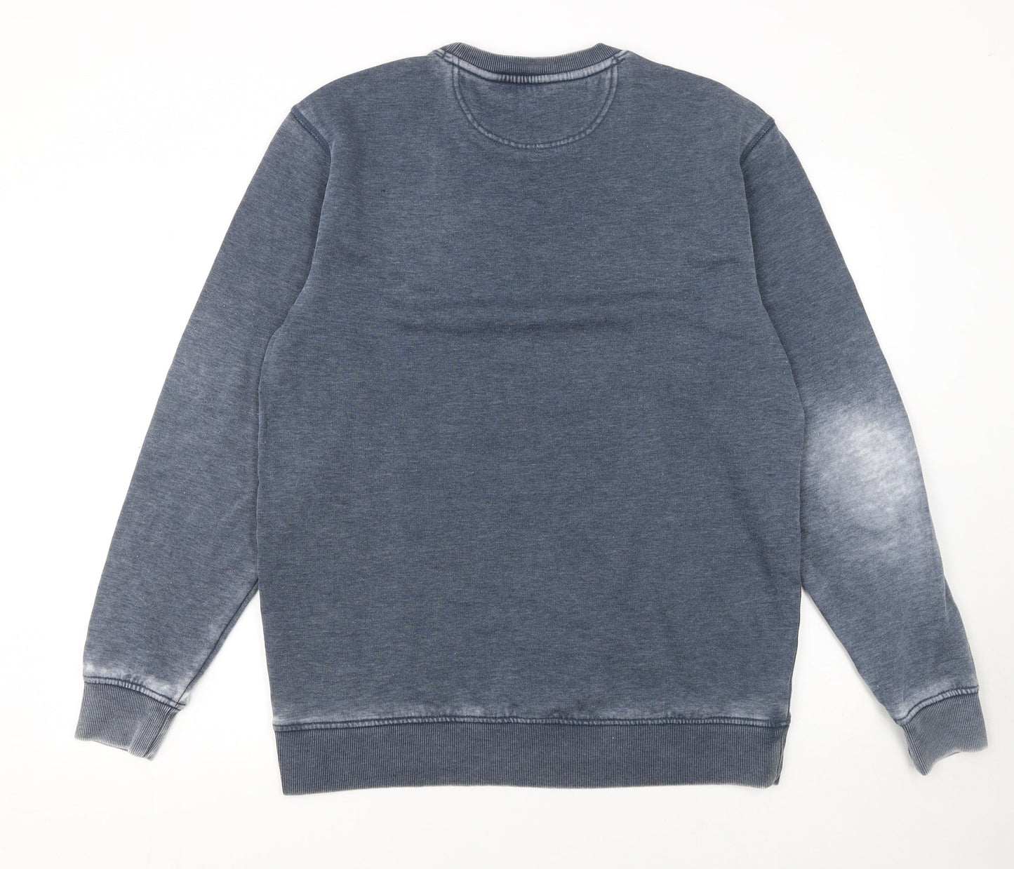 Camp David Women Blue Cotton Blend Crew Neck Boathouse Sweatshirt M