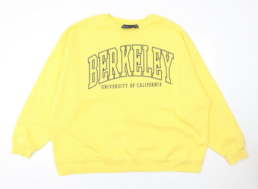 Primark Berkeley Yellow Cotton Blend Women's XL Sweatshirt