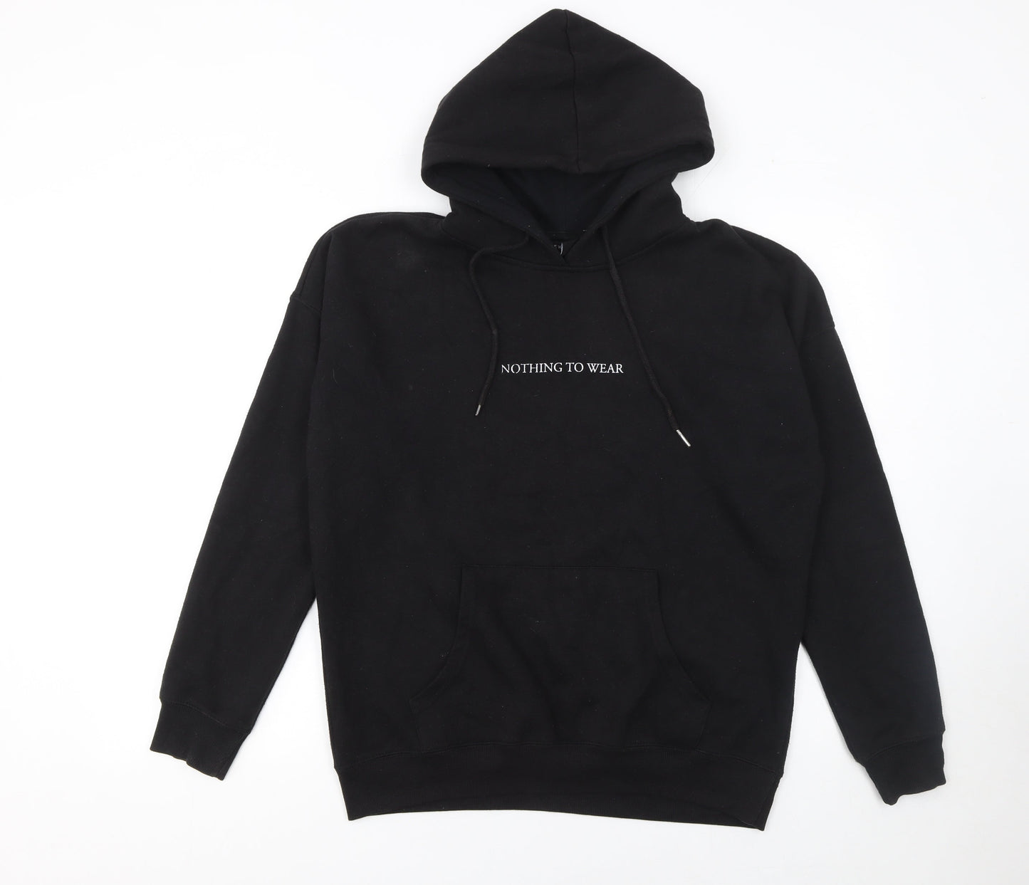 New Look Women's Black Pullover Hoodie Medium Casual Cotton Blend