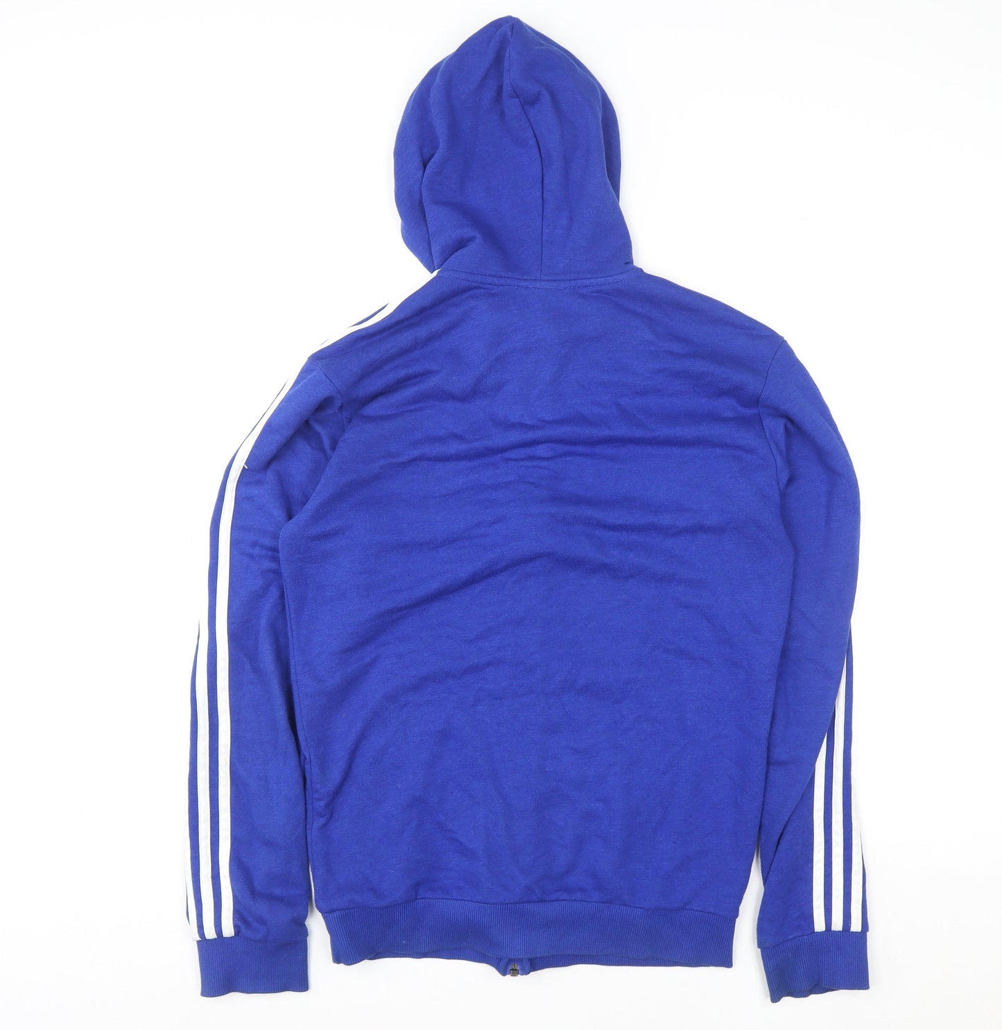adidas Men's Blue Small Full Zip Hooded Sports Jacket