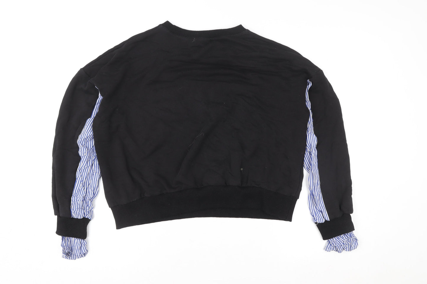 Drôle de Copine Women Black LOS ANGELES Sweatshirt S/M Cotton Blend