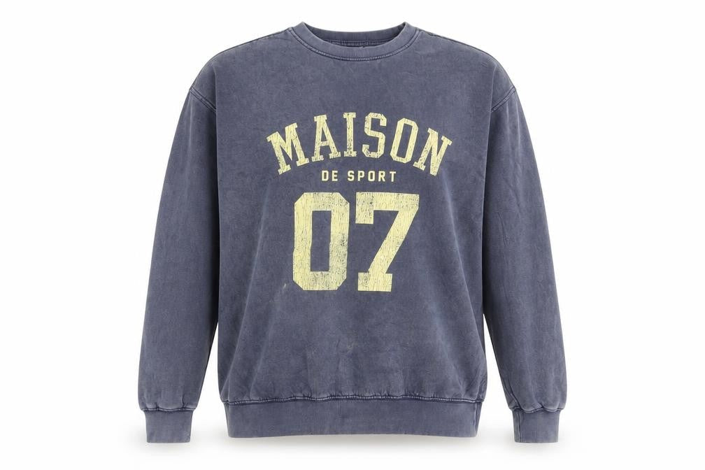 New Look Womens Blue 'Maison De Sport' Pullover Sweatshirt Size S