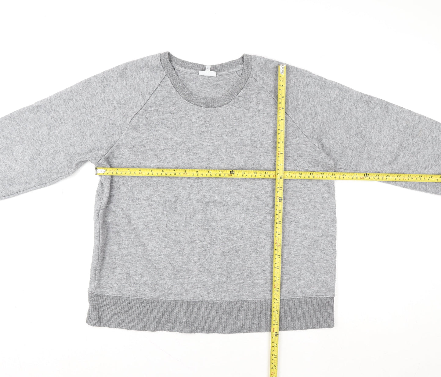 Next Grey Knit Crew Neck Pullover Sweatshirt Unisex Adults Size 14